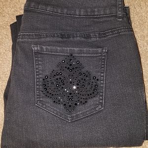 CHICO'S platinum denim jeans